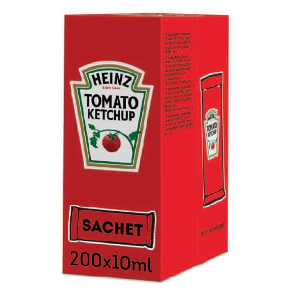 Heinz Tomato Ketchup Sachets 200 X 11G