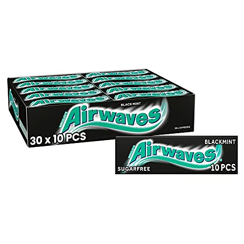 Airwaves Black Mint Flavour Sugarfree Chewing Gum 10 Pieces
