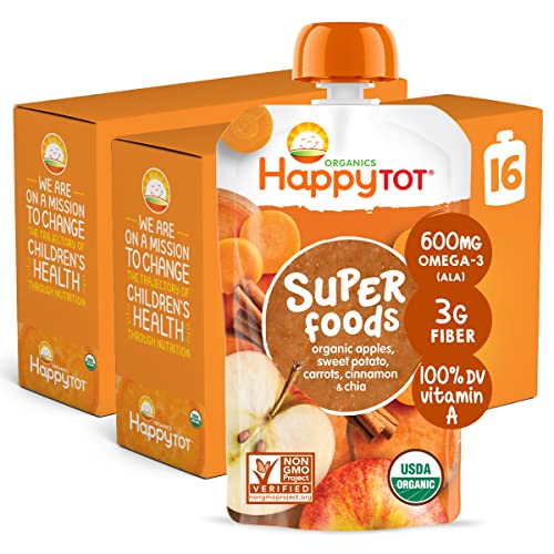 Happy Baby Happytot Organic Superfoods Sweet Potato Apple Carrot And Cinnamon - 4.22 Oz -