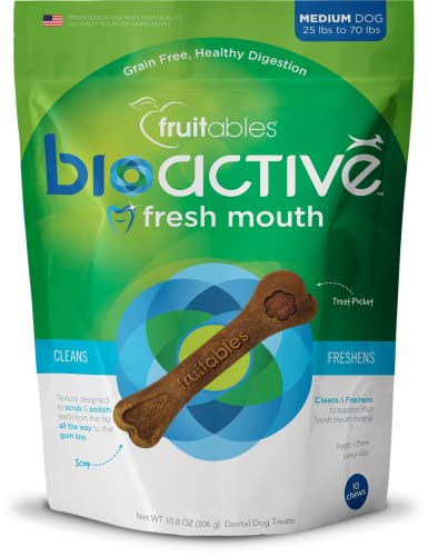 Fruitables Bioactive Fresh Mouth Dental Dog Treats -  - 10.8 Oz