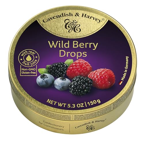 Cavendish And Harvey Fruit Drops Tin - Wild Berry - 5.3 Oz -