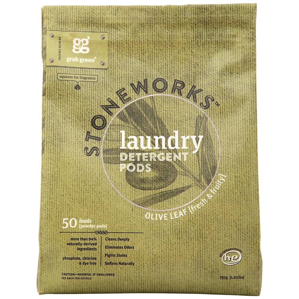 Stoneworks Olive Leaf Laundry Detergent Pods  -  - 50 Ct