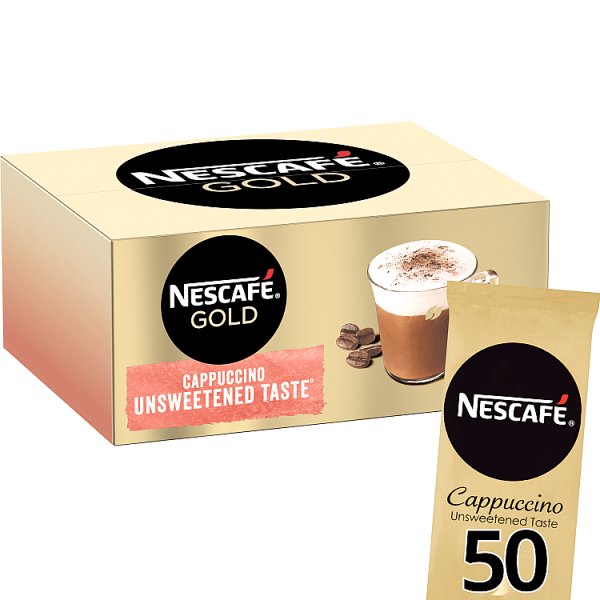 Nescafe Gold Cappuccino Unsweetened Taste Sachets - 50 X 14.2G