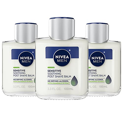 NIVEA Men Sensitive Post Shave Balm 3.3 Fluid Ounce (Pack of 3)